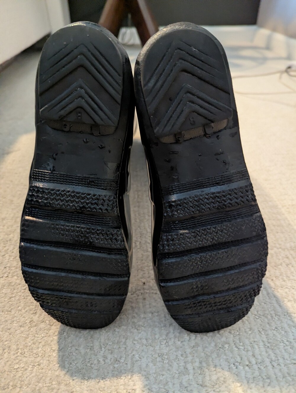 HUNTER Original Black Gloss Tall  Rain Boots Size 7 - Picture 5 of 10